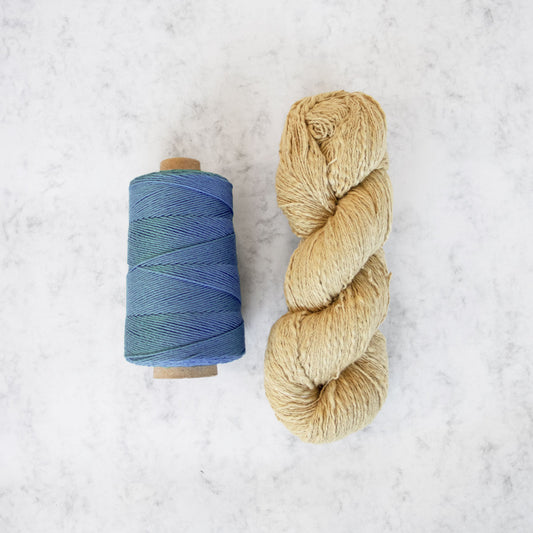 Mocha Towels (x2) Weaving Kit - Supplies only with Pattern (no loom)