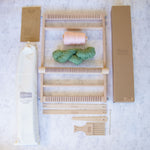 Mocha towels (x2) Weaving Kit - Supplies and Medium loom with Pattern