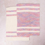 Mocha towels (x2) Weaving Kit - Supplies and Medium loom with Pattern & Cotton Yarn