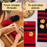 Mocha towels (x2) Kit - Medium loom with Woven Cotton Yarn