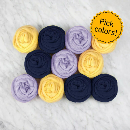 11-Pack Merino Wool Roving