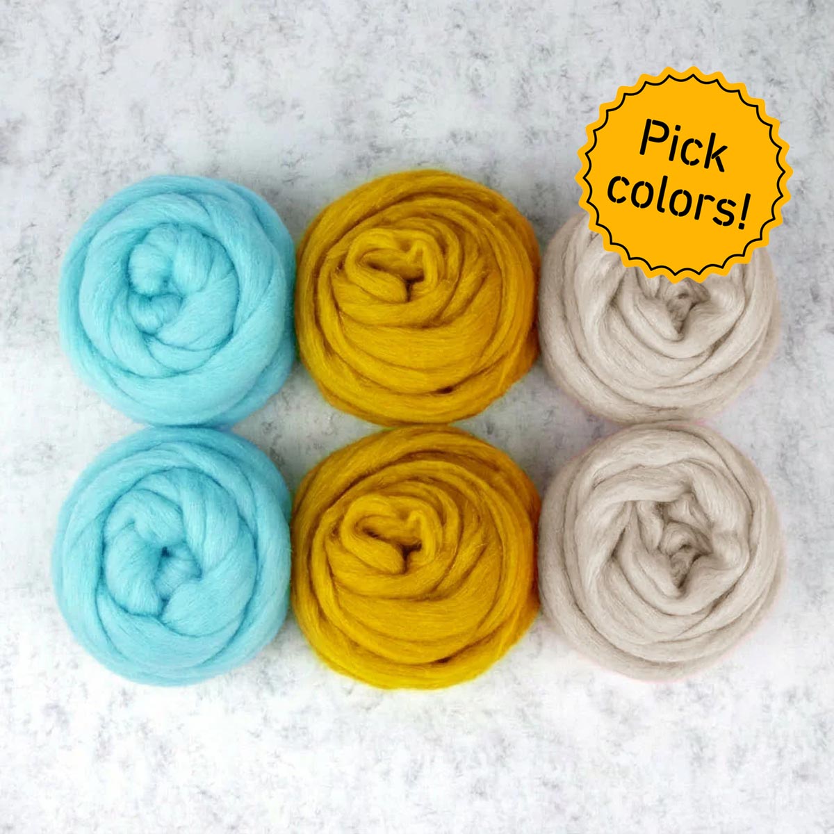 6-Pack Merino Wool Roving
