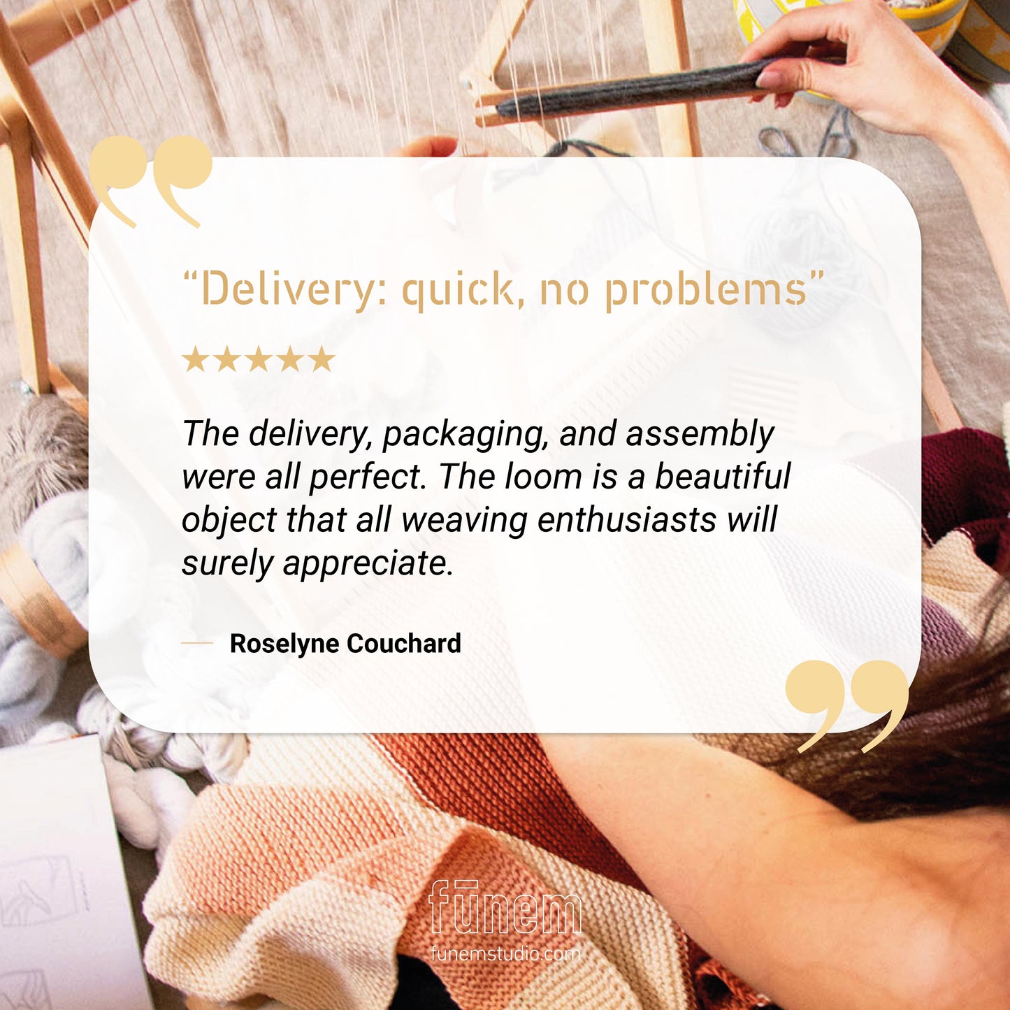 Mocha towels (x2) Weaving Kit - Supplies and Medium loom with Pattern