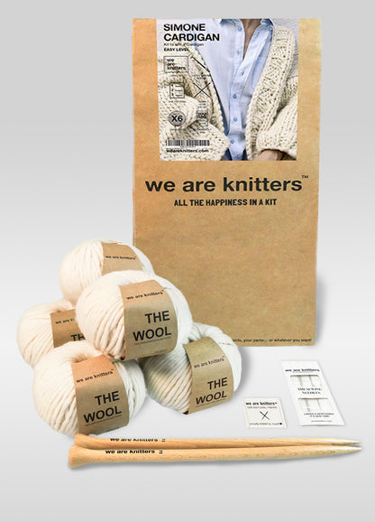 We Are Knitters Knitting Kit - Simone Cardigan in Natural