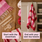 Kit de tissage d'essuis-mains (x2) - Pelotes et métier à tisser XL avec patron - x Studio Stiller