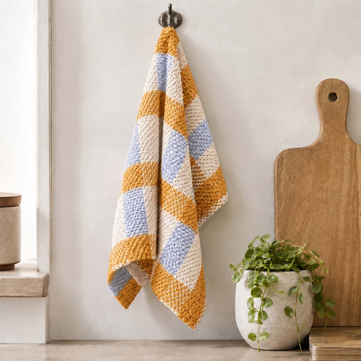Kit de tissage d'essuis-mains (x2) - Pelotes et métier à tisser XL avec patron - x Studio Stiller