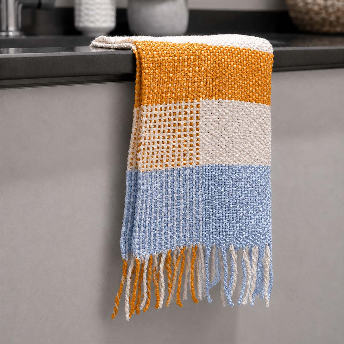 Kit de tissage d'essuis-mains (x2) - Pelotes et métier à tisser XL avec patron - x Studio Stiller
