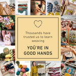 Mocha towels (x2) Weaving Kit - Supplies and Medium loom with Pattern