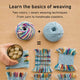 Stitch Sampler Coasters Weaving Kit - Supplies and Small loom with Pattern