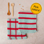 Webset für Dishcloth (x2) - Lieferung nur mit Schnittmuster (ohne Webstuhl)