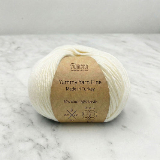 Yummy Yarn Fine - White
