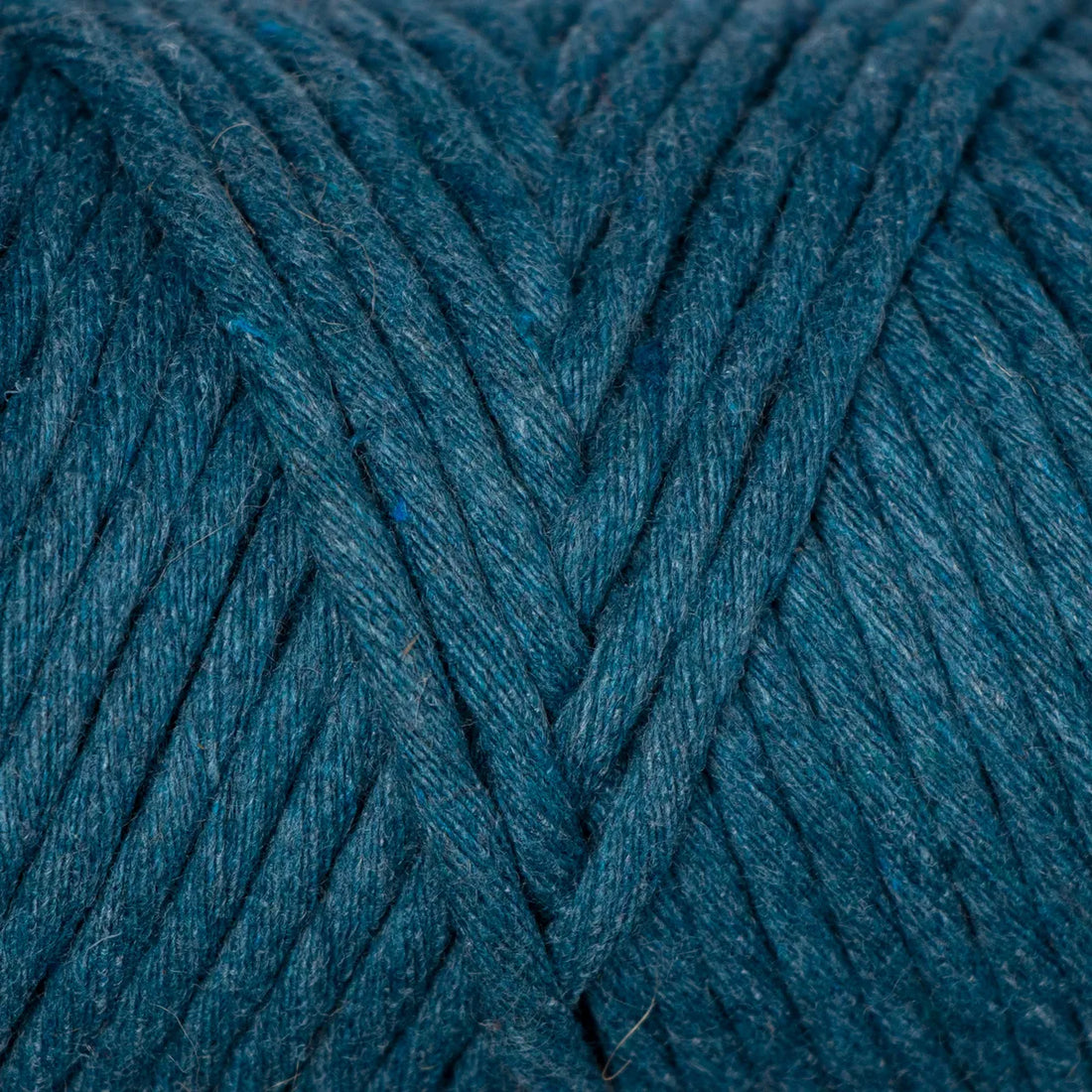 3 mm Schnur aus recycelter Baumwolle – Tiefes Blaugrün