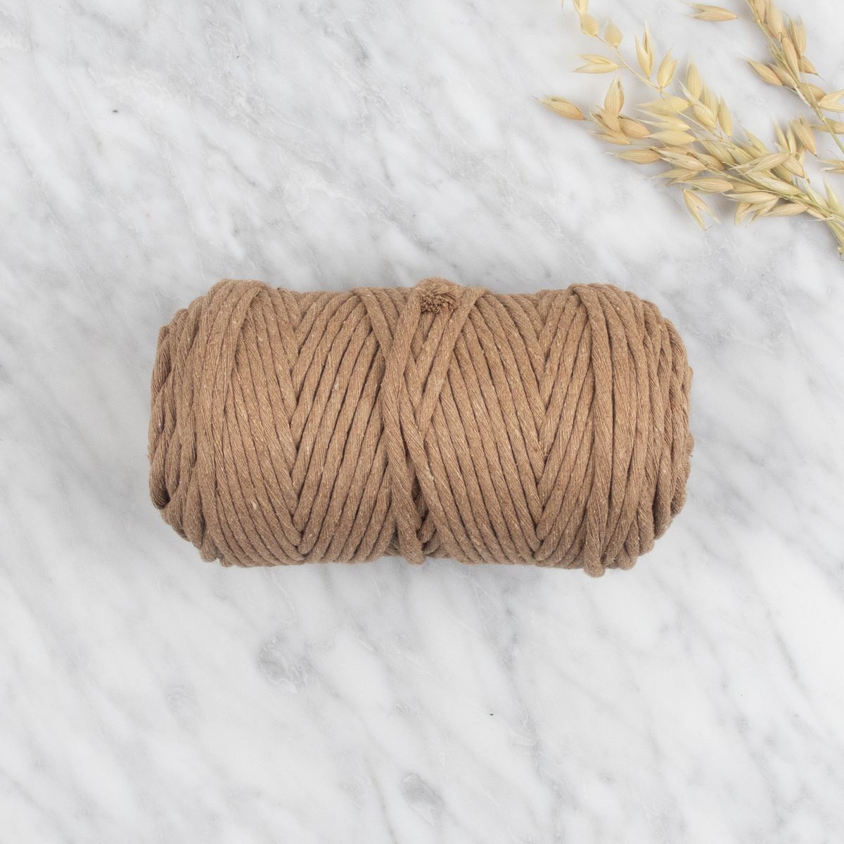 5mm Recycled Cotton String 0.5 kg - Camel
