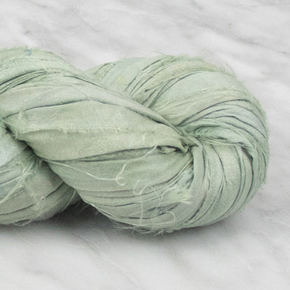 Recycled Sari Silk Ribbon - Mint