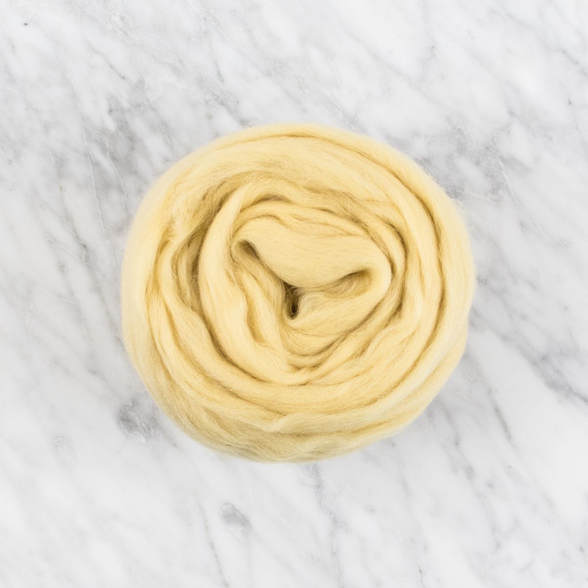 Organic Merino Wool Roving - Custard