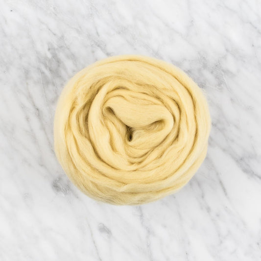 Organic Merino Wool Roving - Custard