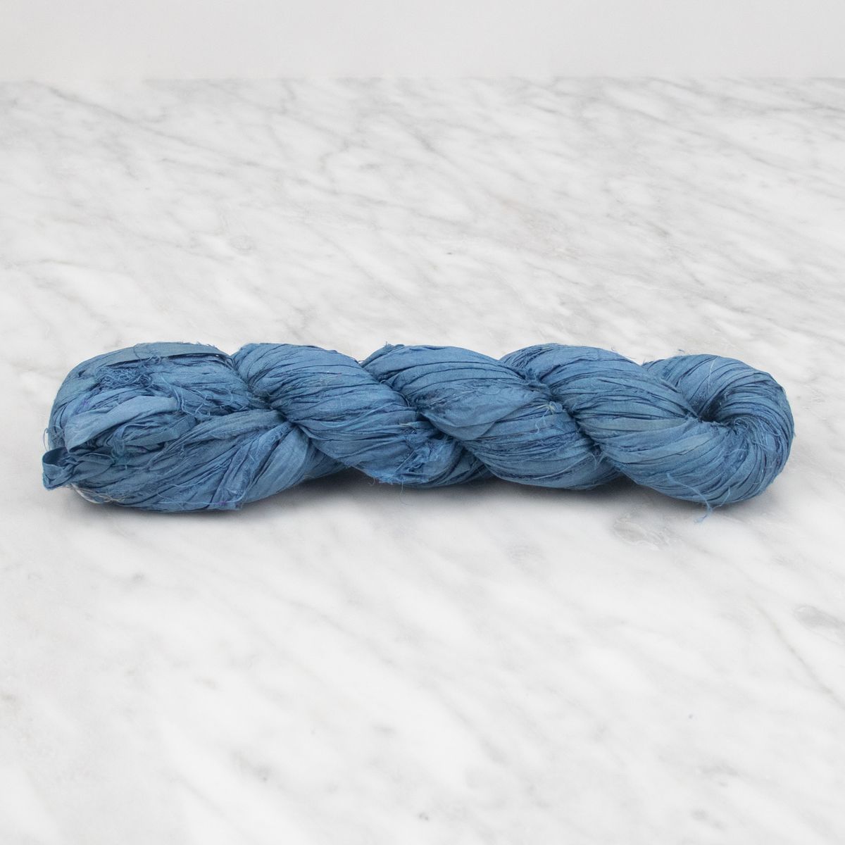 Recycled Sari Silk Ribbon - Blue Moon