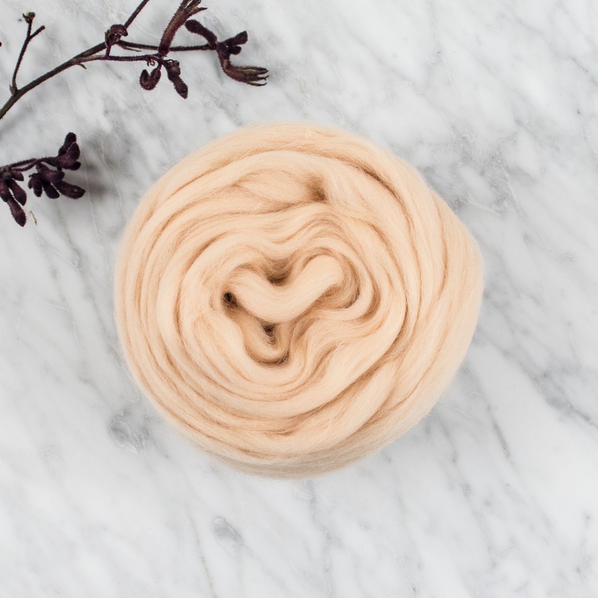 Organic Merino Wool Roving - Shell