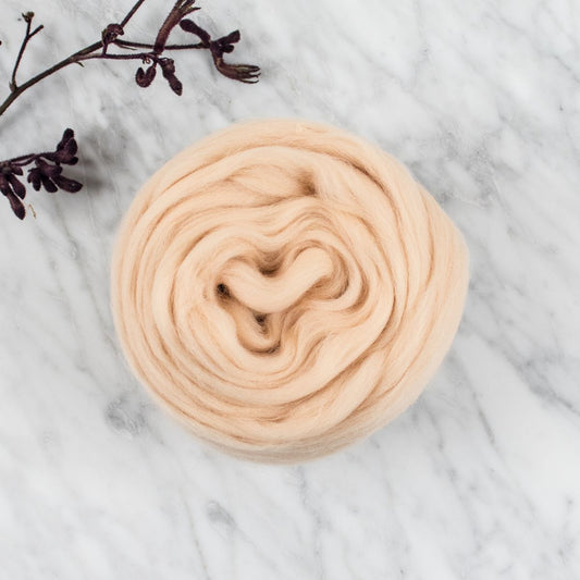 Organic Merino Wool Roving - Shell