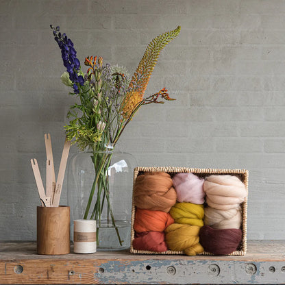 Organic Merino Wool Roving - Rose