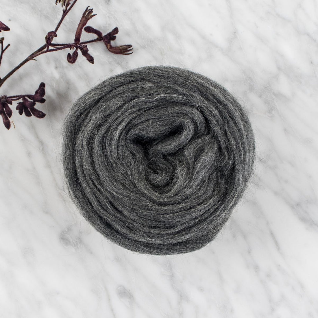 Organic Merino Wool Roving - Dark Blend