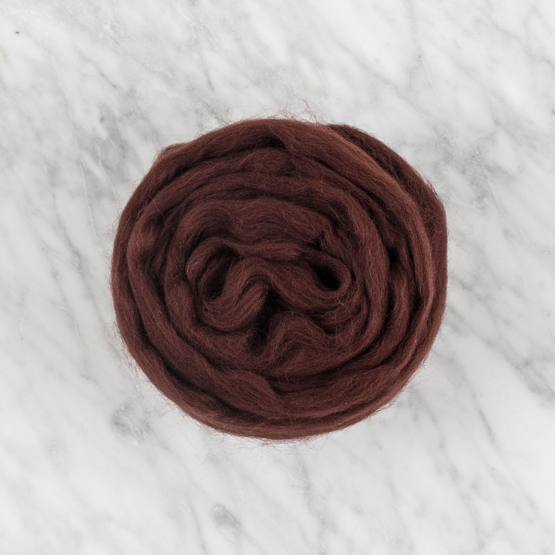 Organic Merino Wool Roving - Mahogany