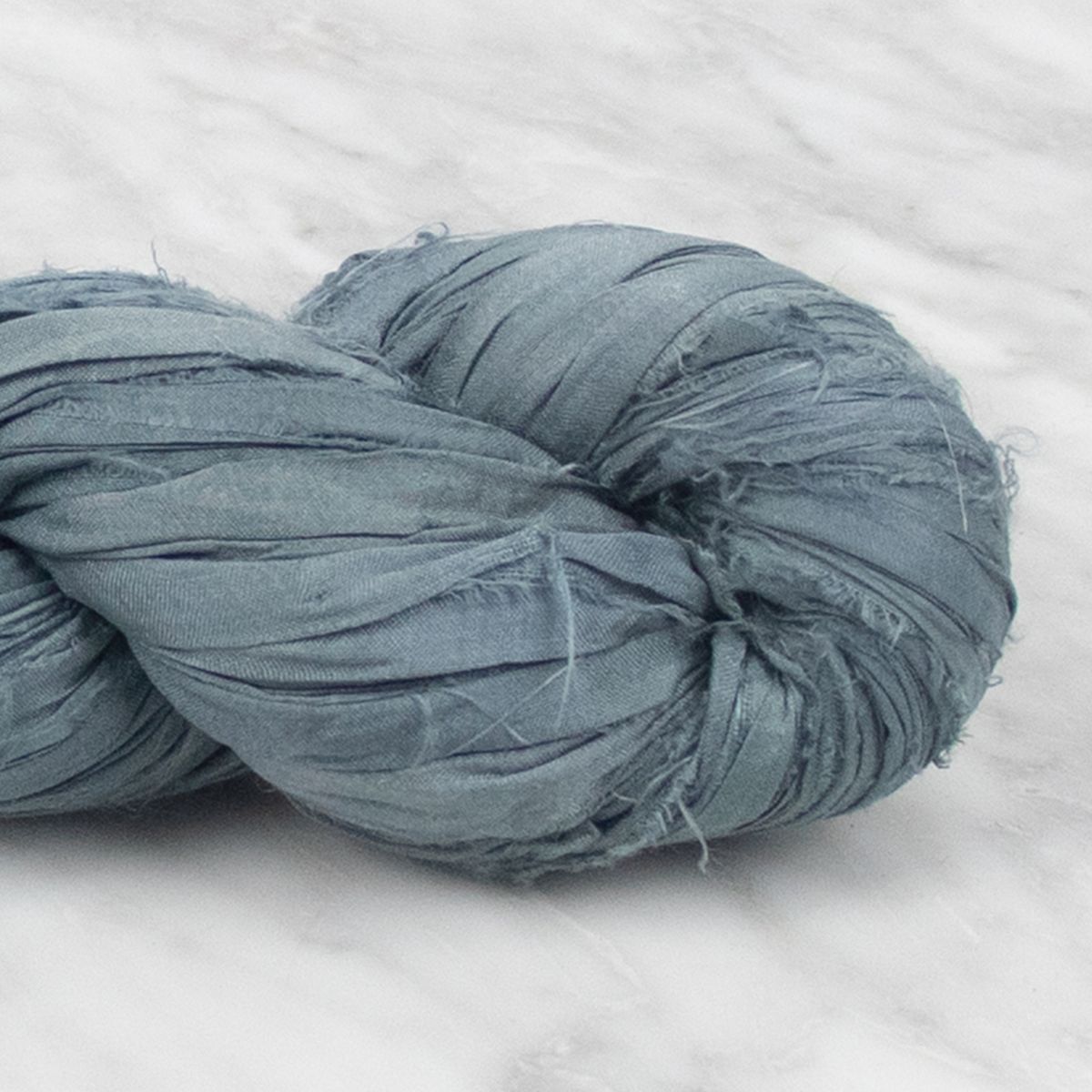 Recycled Sari Silk Ribbon - Chambray
