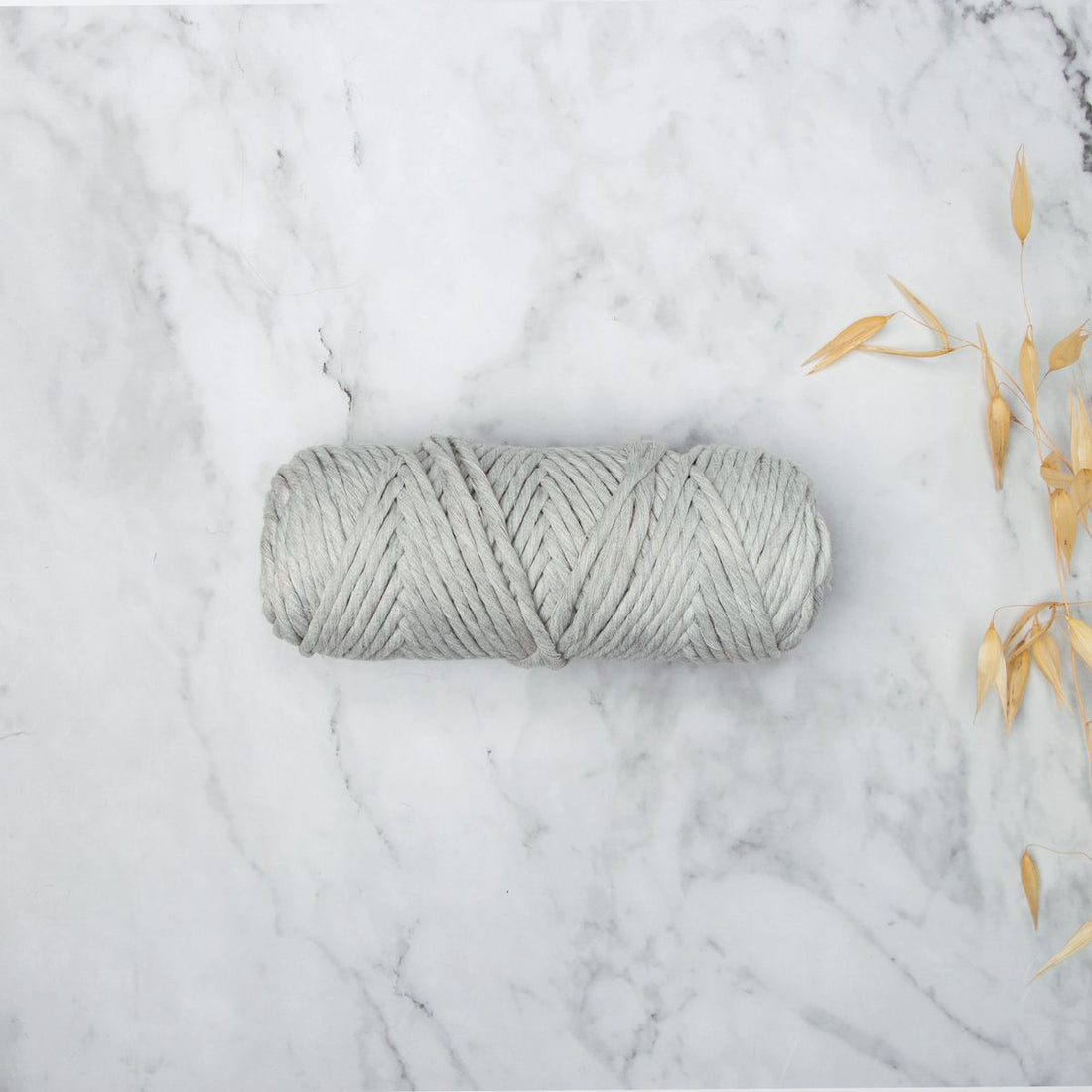 3 mm Recycled Cotton String 200gr / 7oz Light Heather Grey