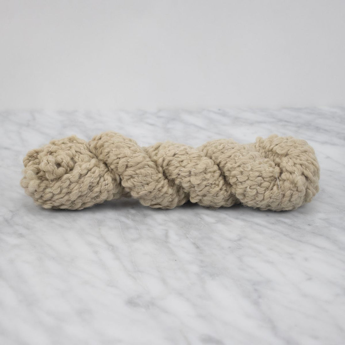 Merino Bouclé Yarn - Khaki - 100 grams
