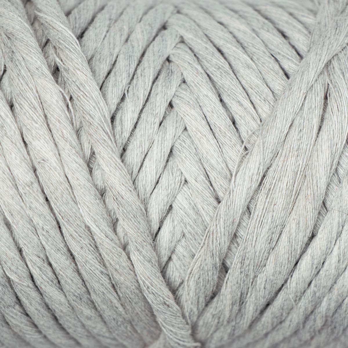 3 mm Recycled Cotton String 200gr / 7oz Light Heather Grey
