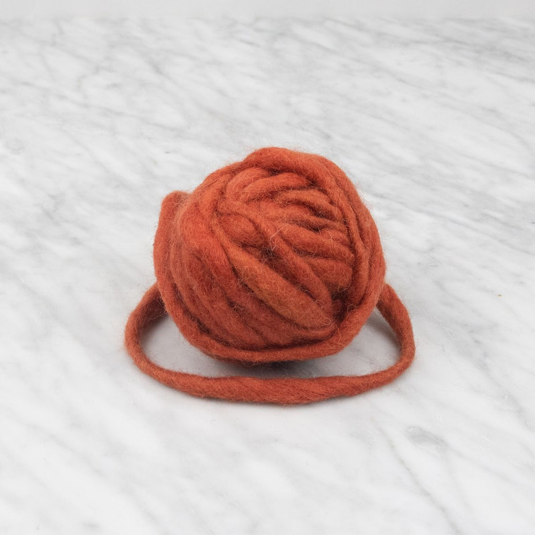 Chunky Wave Felted Yarn - Orange Rust