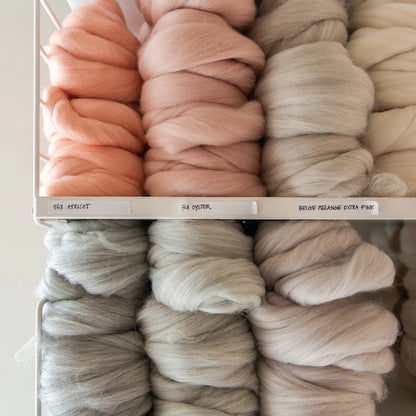 Organic Merino Wool Roving - Woolly White
