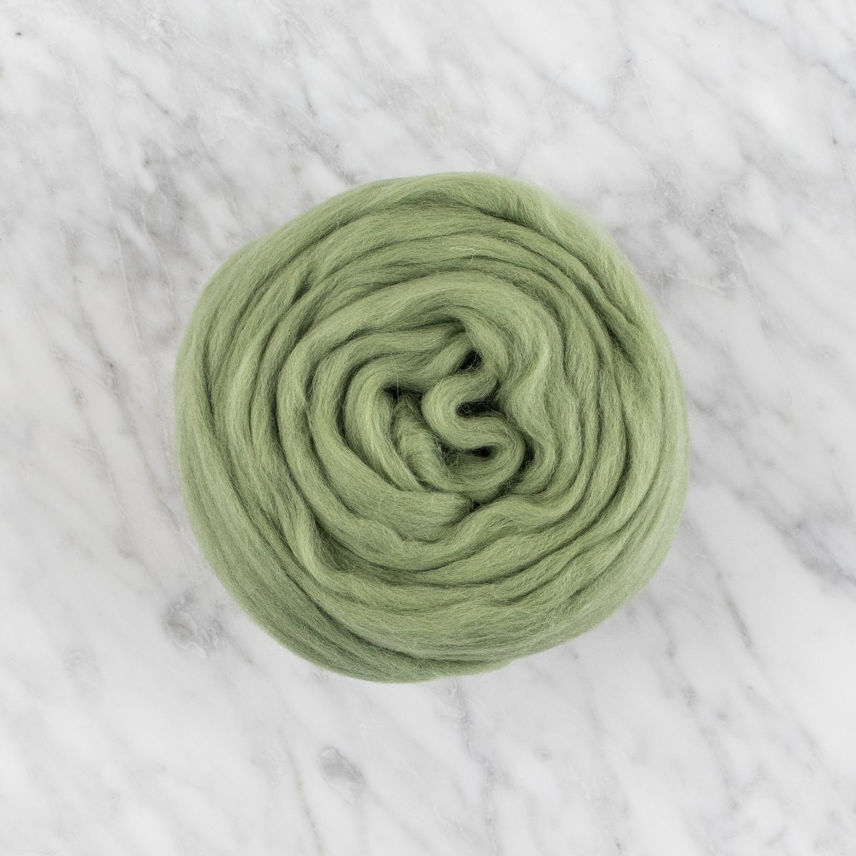 Organic Merino Wool Roving - Wedgwood Green