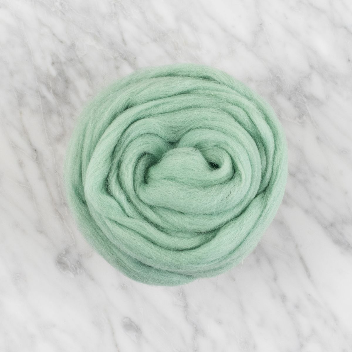 Organic Merino Wool Roving - Mint