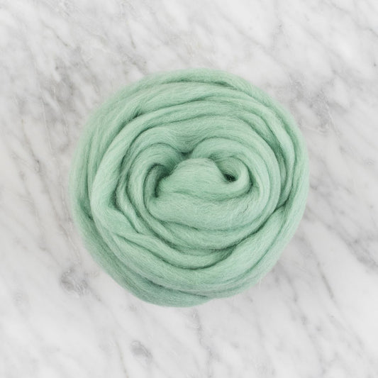 Organic Merino Wool Roving - Mint