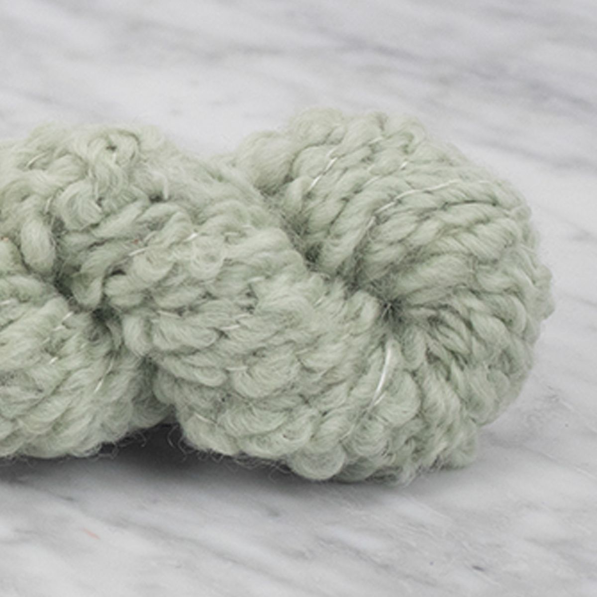 Merino Bouclé Yarn - Mint - 100 grams