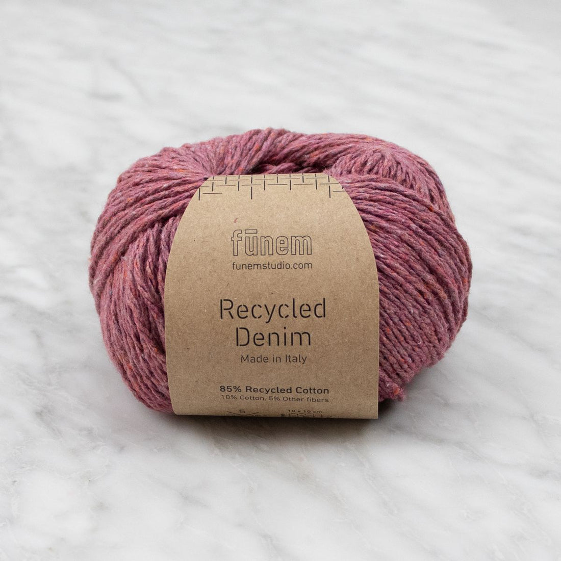 Recycled Denim Yarn - Mauve (3ply)