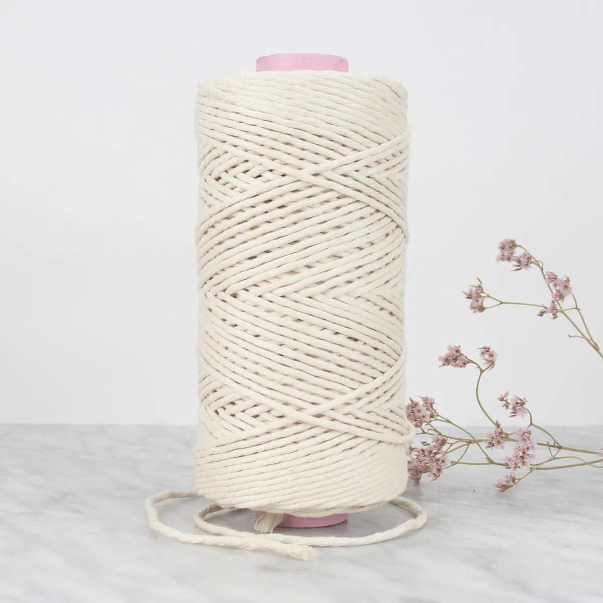 3mm Recycled Cotton String - Natural - 500 grams