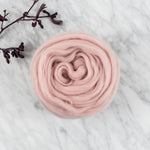 Organic Merino Wool Roving - Rose