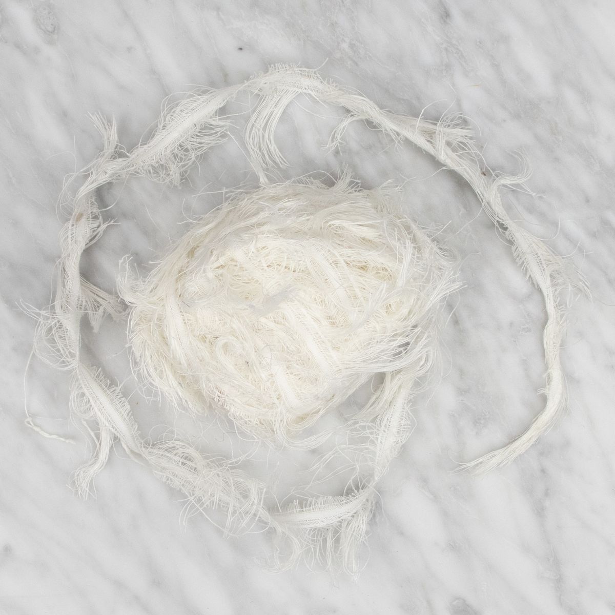 Linen Frizz Ribbon - Woolly White