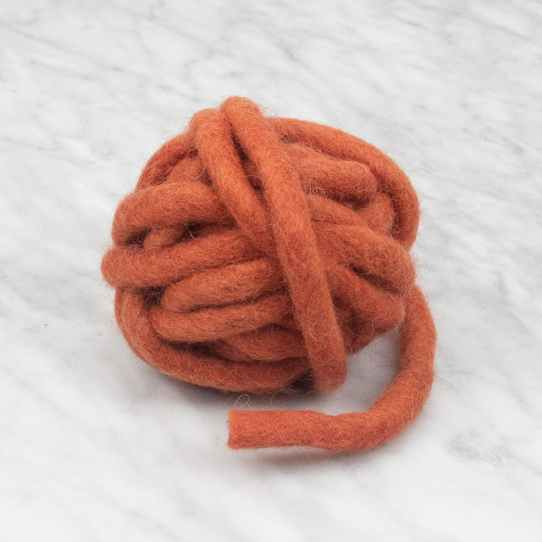 Chunky Felted Rope - Vermillion Orange