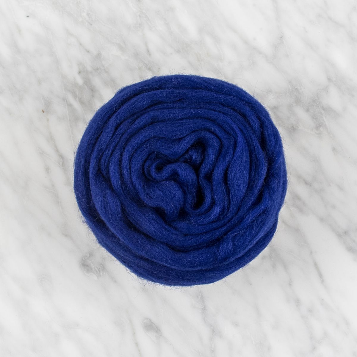 Organic Merino Wool Roving - Royal Blue