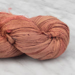 Recycled Sari Silk Ribbon - Dark Peach