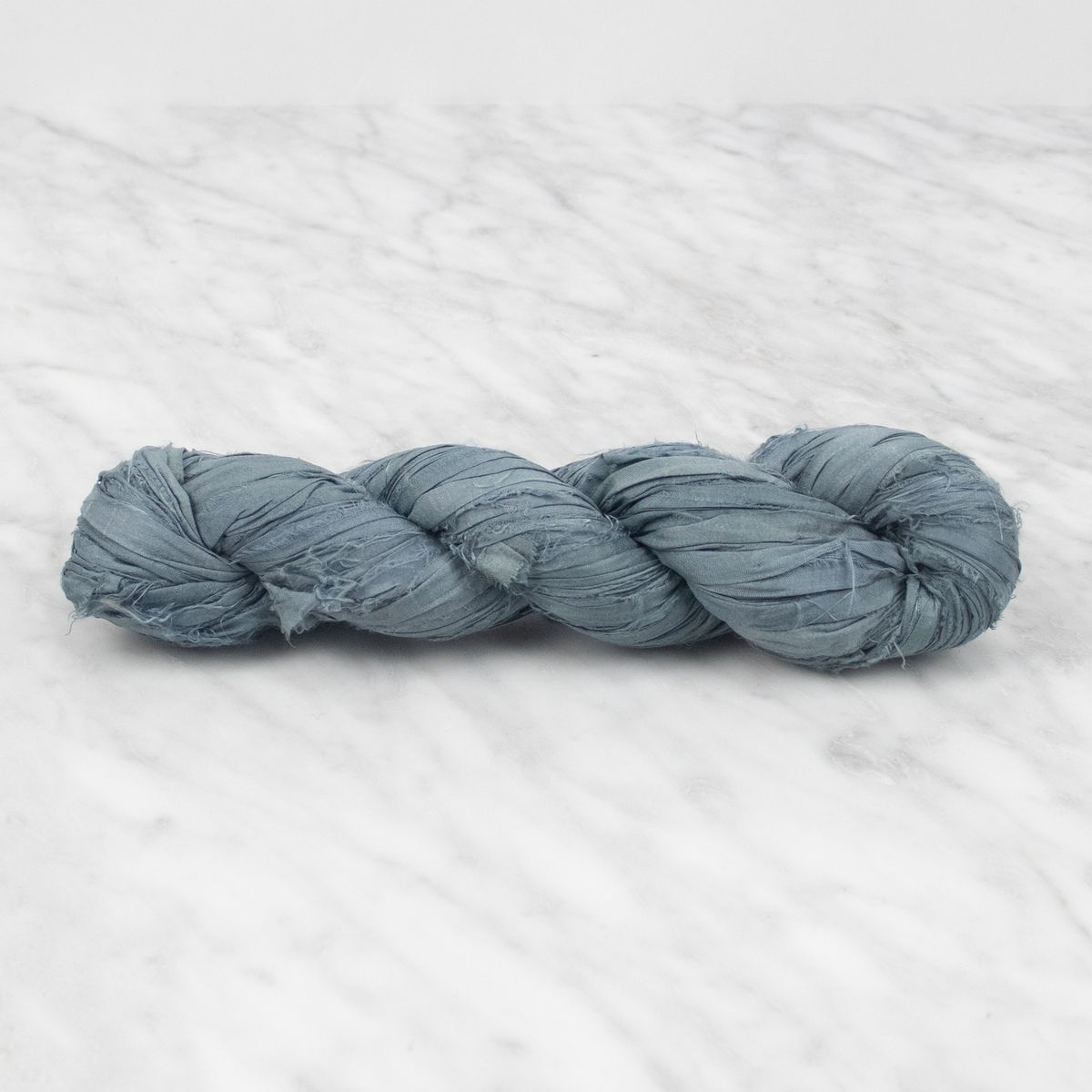 Recycled Sari Silk Ribbon - Chambray