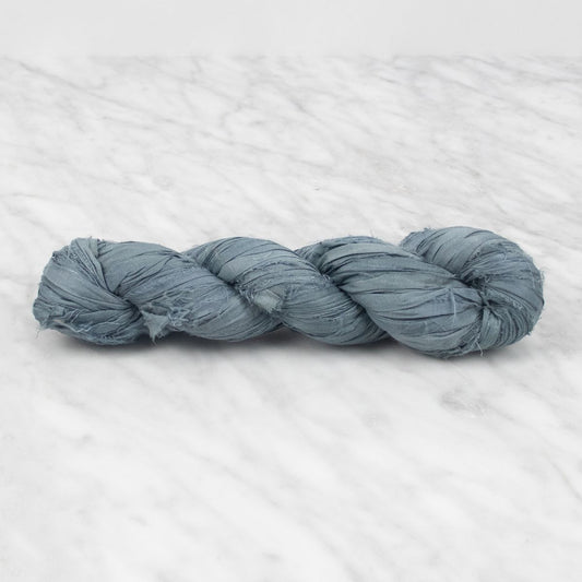 Recycled Sari Silk Ribbon - Chambray
