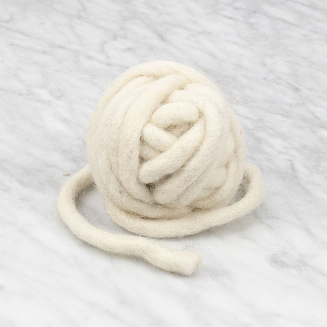 Chunky Felted Rope - Woolly White