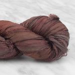 Recycled Sari Silk Ribbon - Red Oak