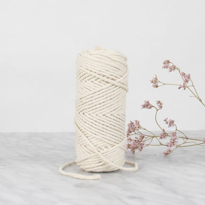 3mm Recycled Cotton String - Natural - 200 grams