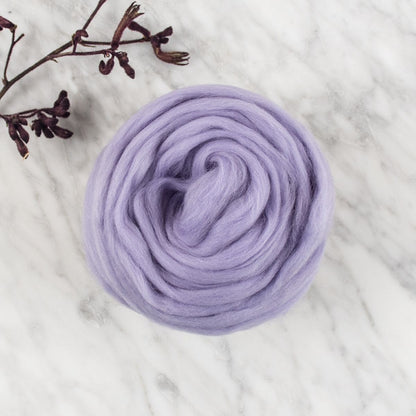 Organic Merino Wool Roving - Lilac
