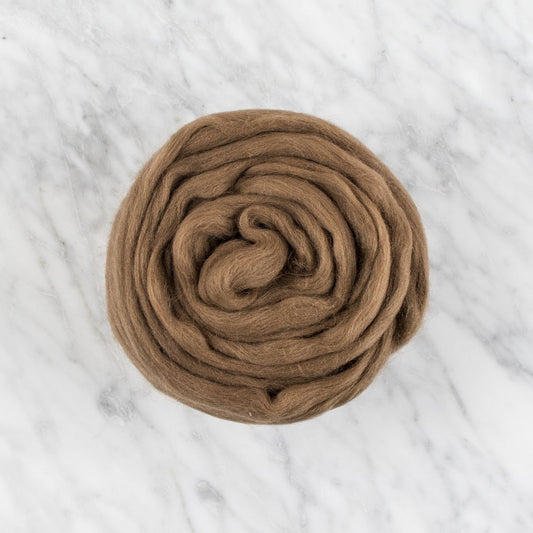 Organic Merino Wool Roving - Camel